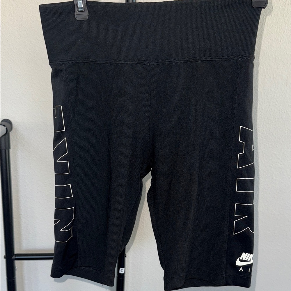 Nike Black Biker Shorts w/ White Lettering